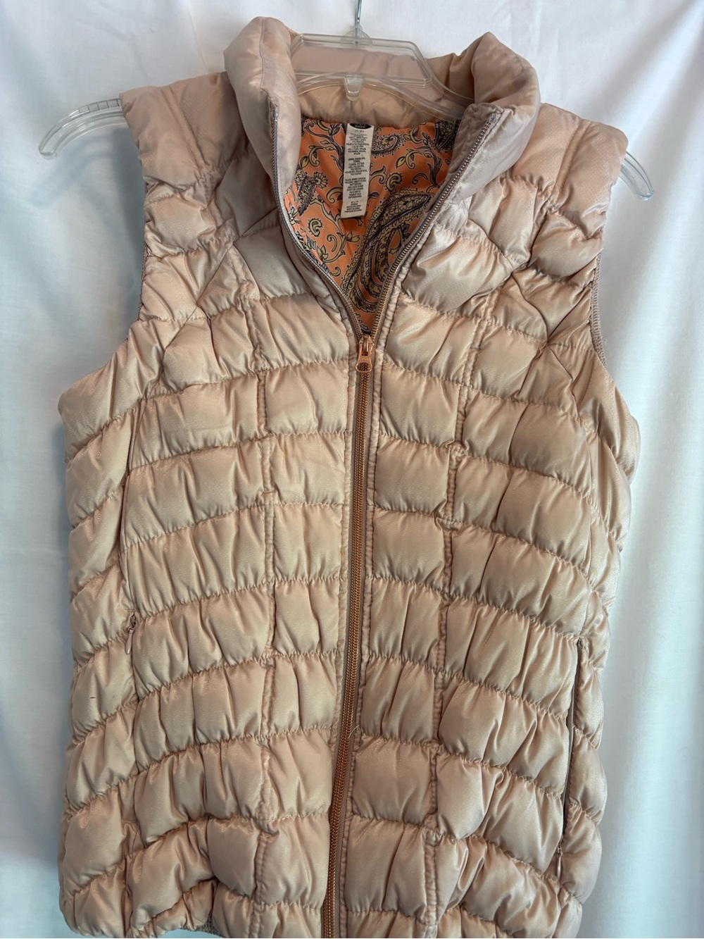 Beige Quilted Puffer Vest - Women's Sleeveless Jacket